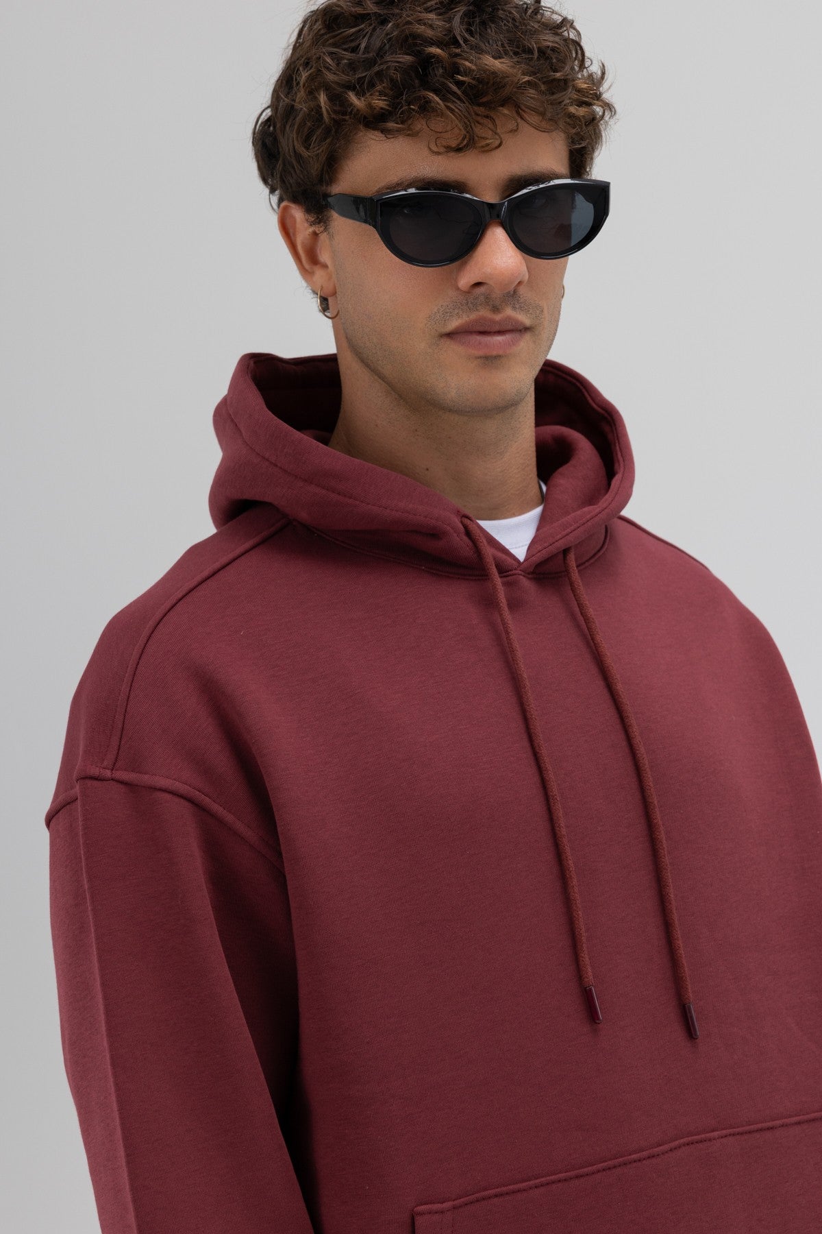 Basic Oversize Kapüşonlu Sweatshirt
