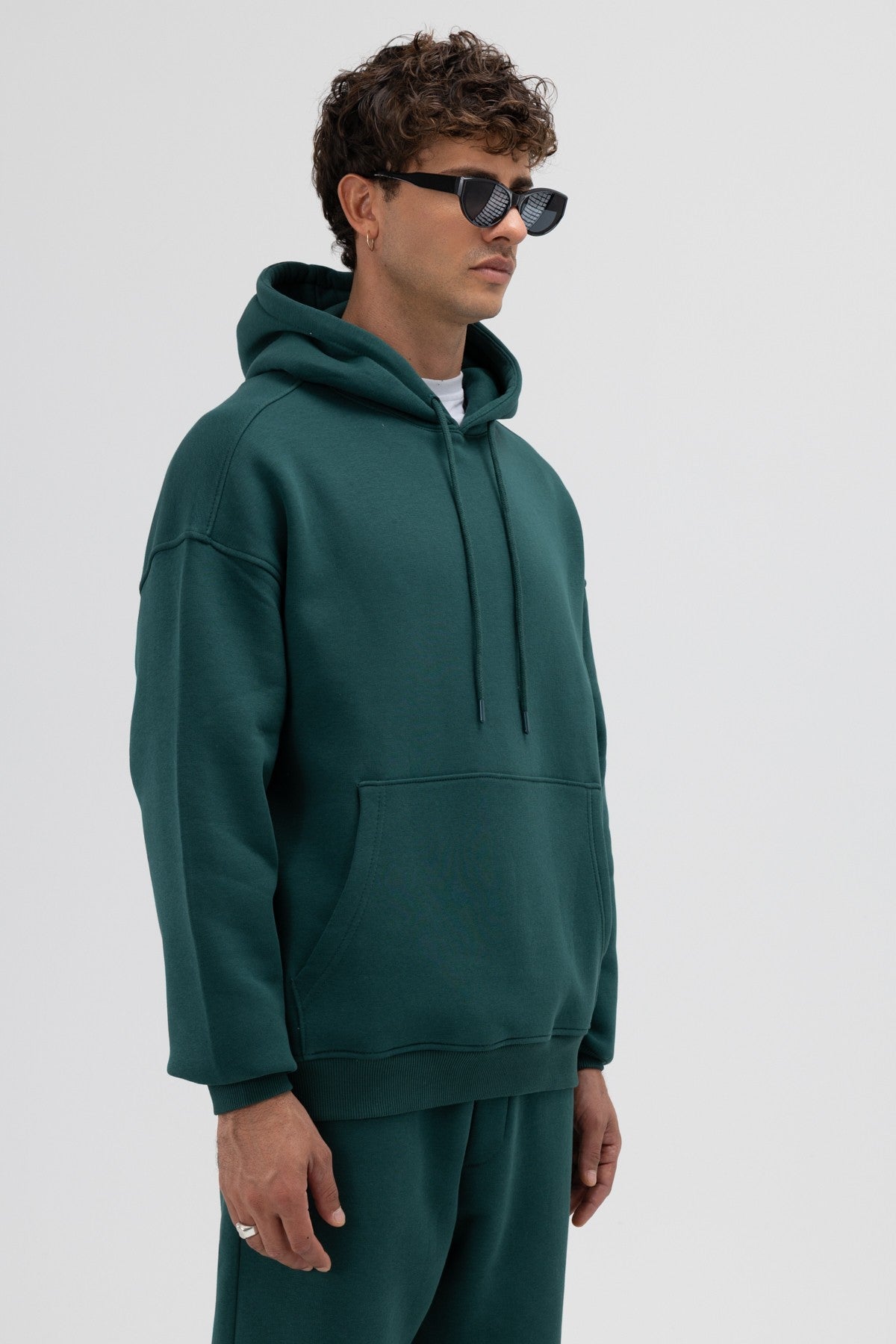 Basic Oversize Kapüşonlu Sweatshirt