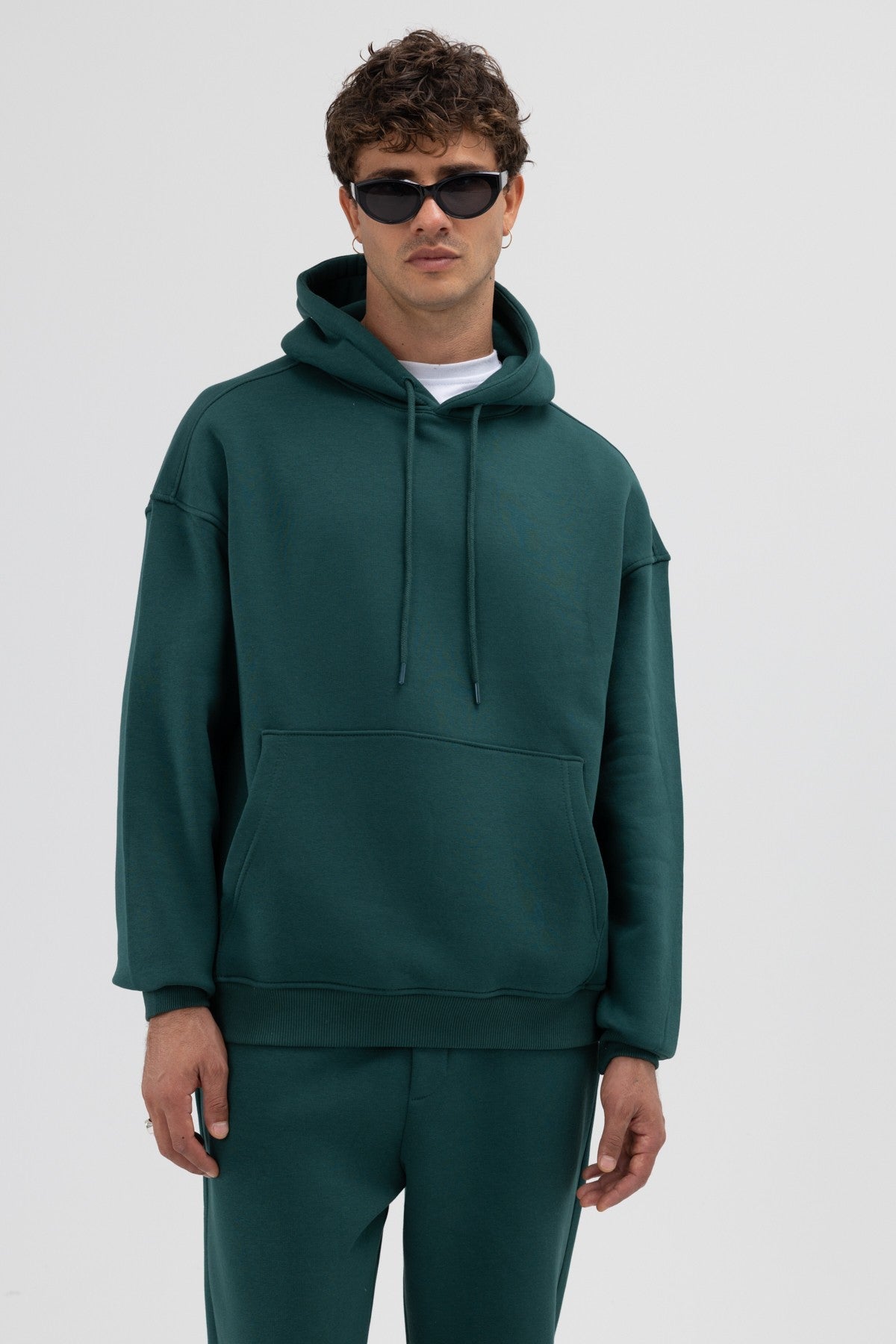 Basic Oversize Kapüşonlu Sweatshirt