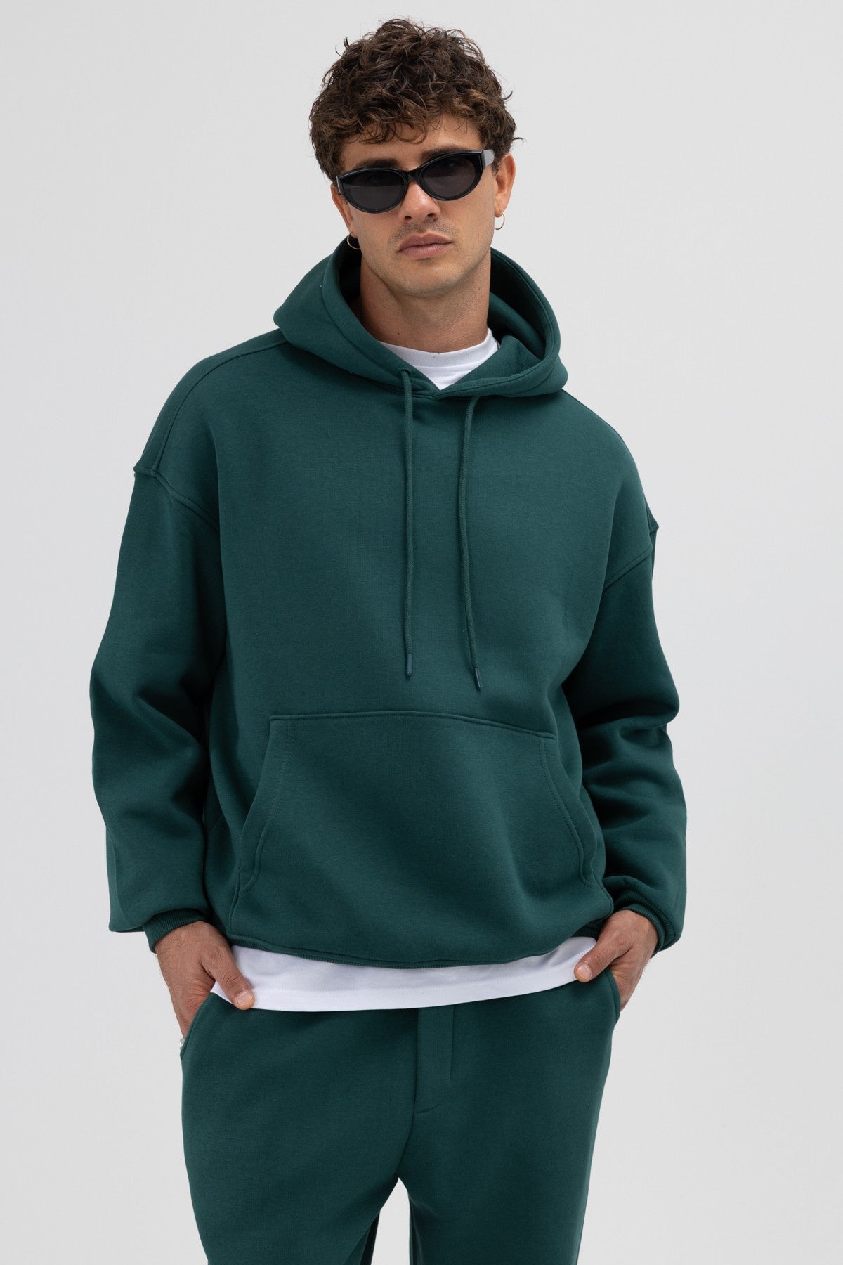 Basic Oversize Kapüşonlu Sweatshirt