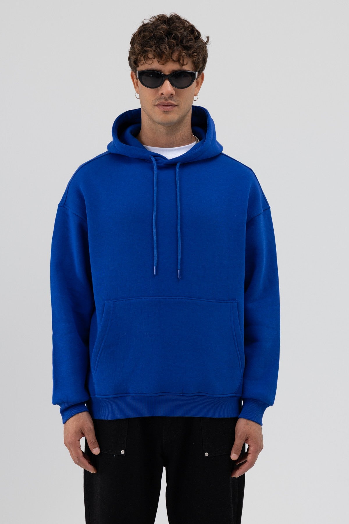 Basic Oversize Kapüşonlu Sweatshirt