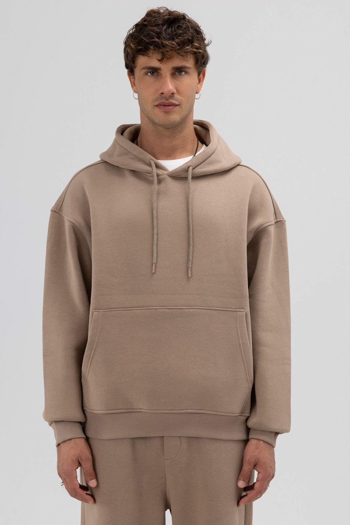 Basic Oversize Kapüşonlu Sweatshirt