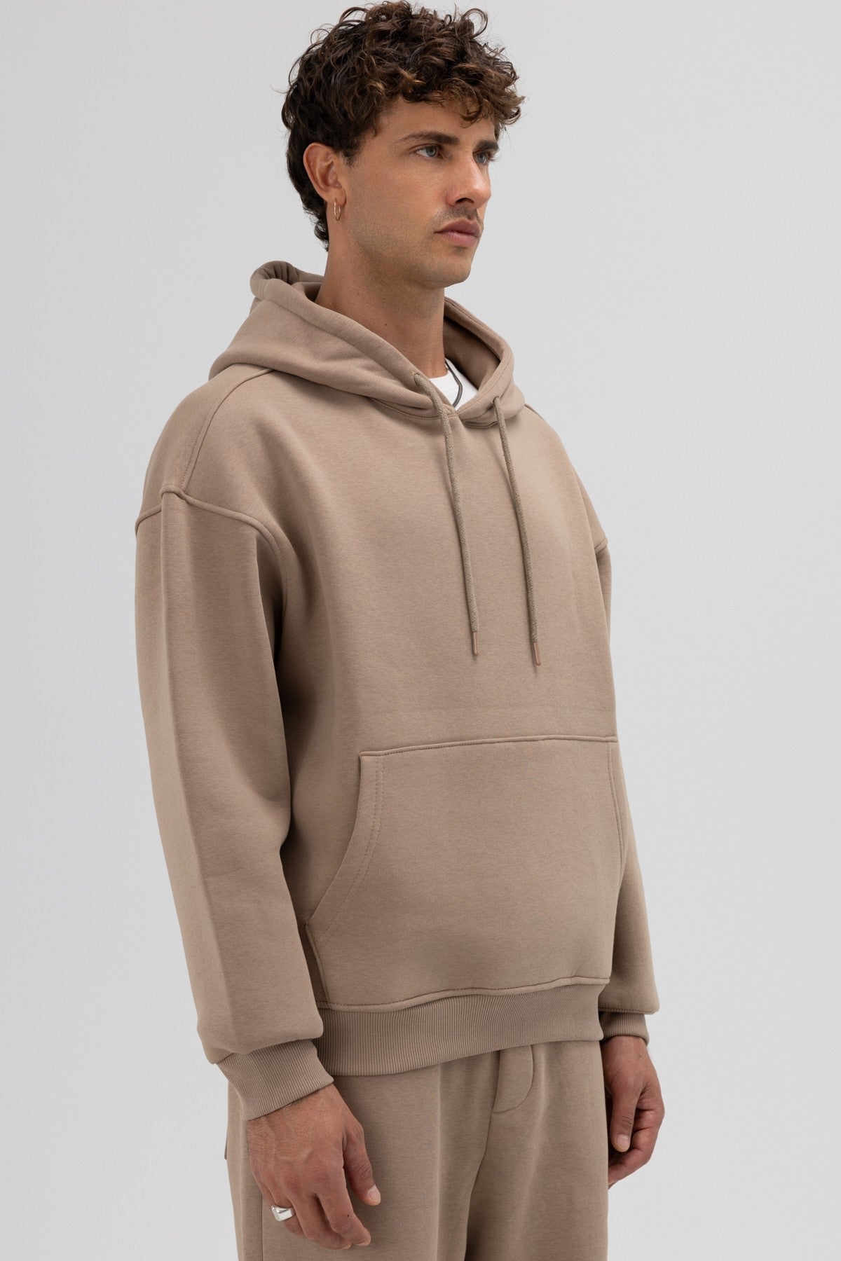 Basic Oversize Kapüşonlu Sweatshirt