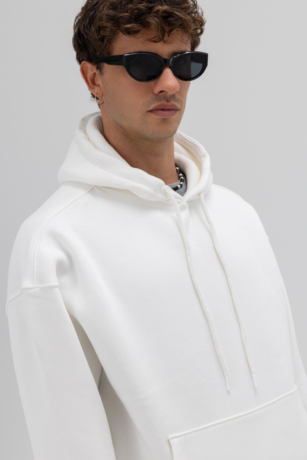 Basic Oversize Kapüşonlu Sweatshirt