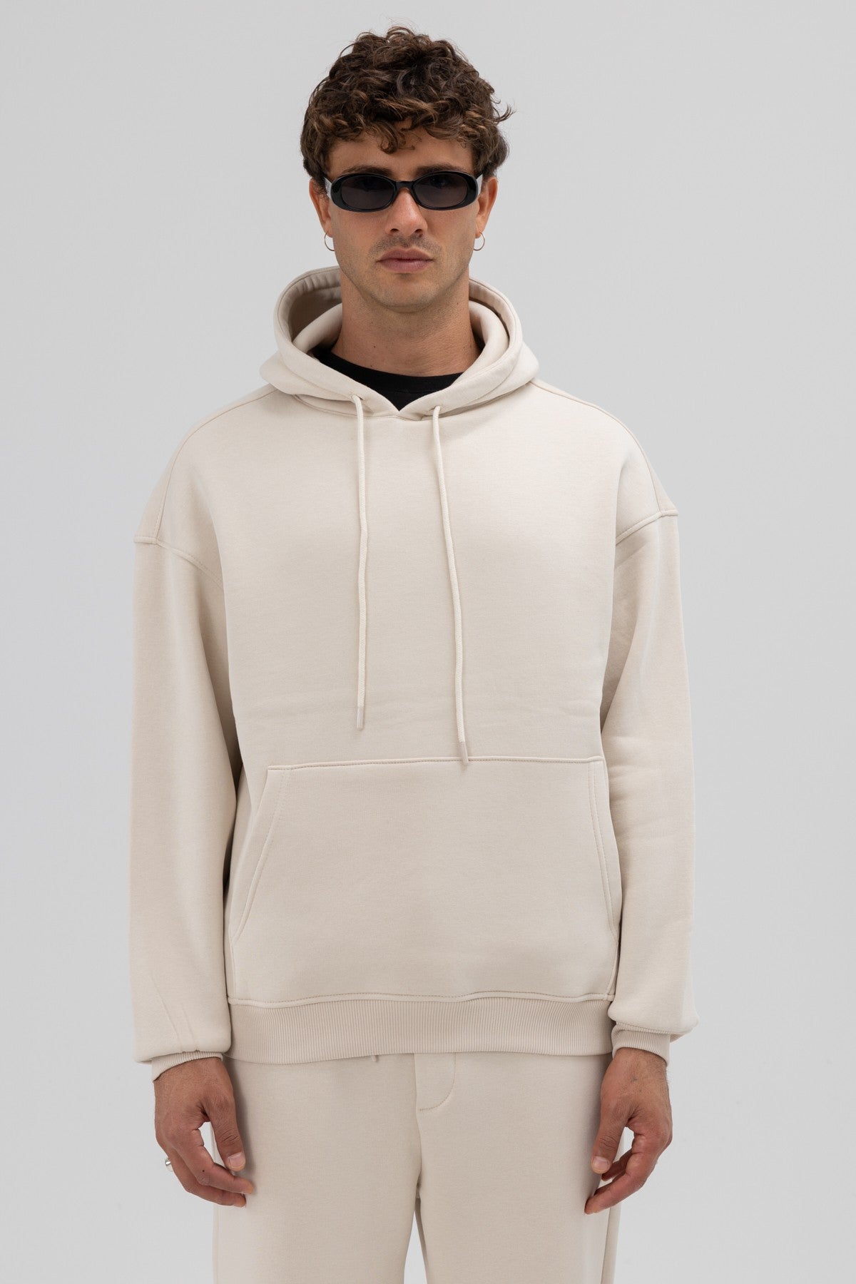 Basic Oversize Kapüşonlu Sweatshirt