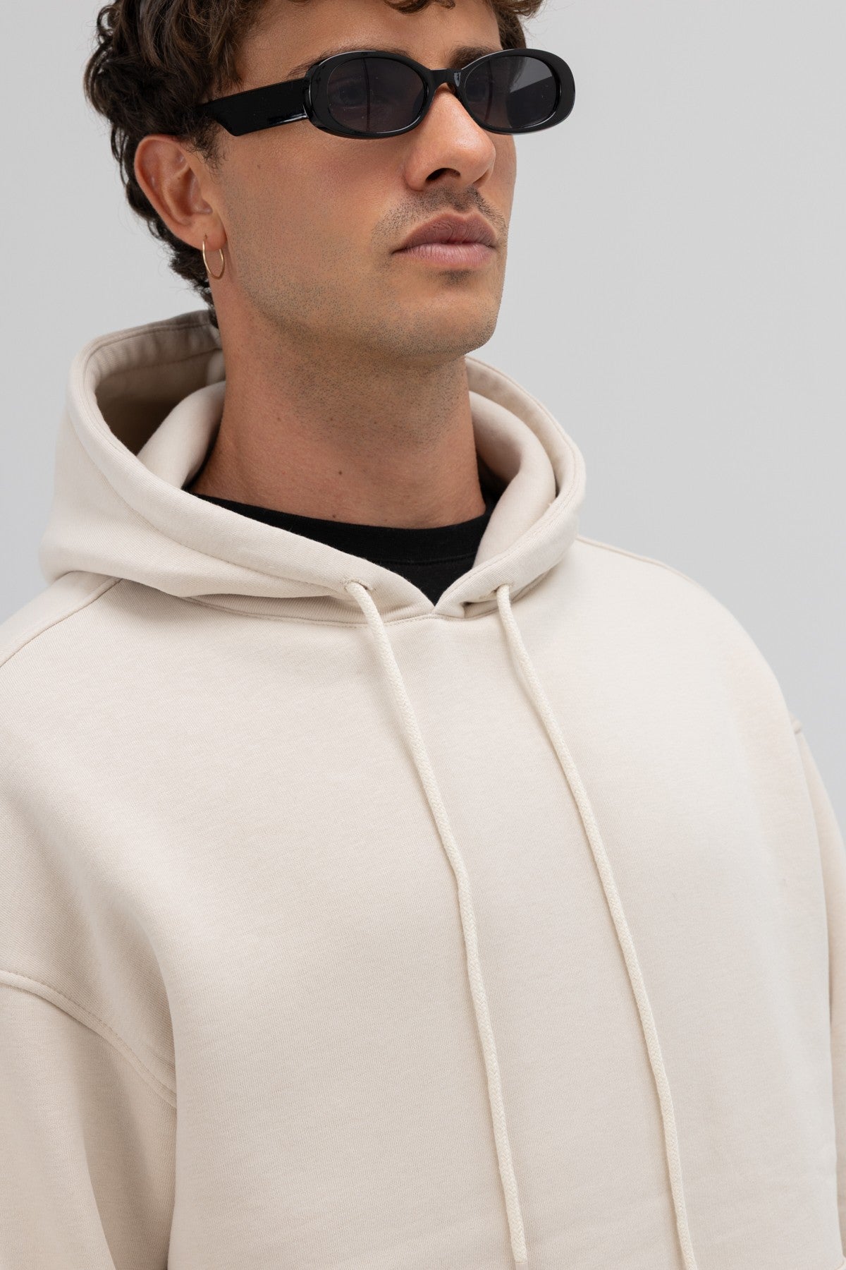 Basic Oversize Kapüşonlu Sweatshirt