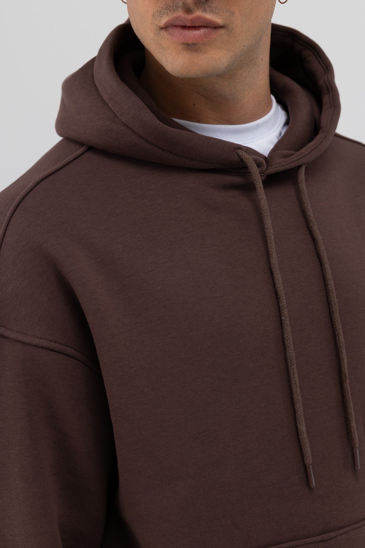 Basic Oversize Kapüşonlu Sweatshirt