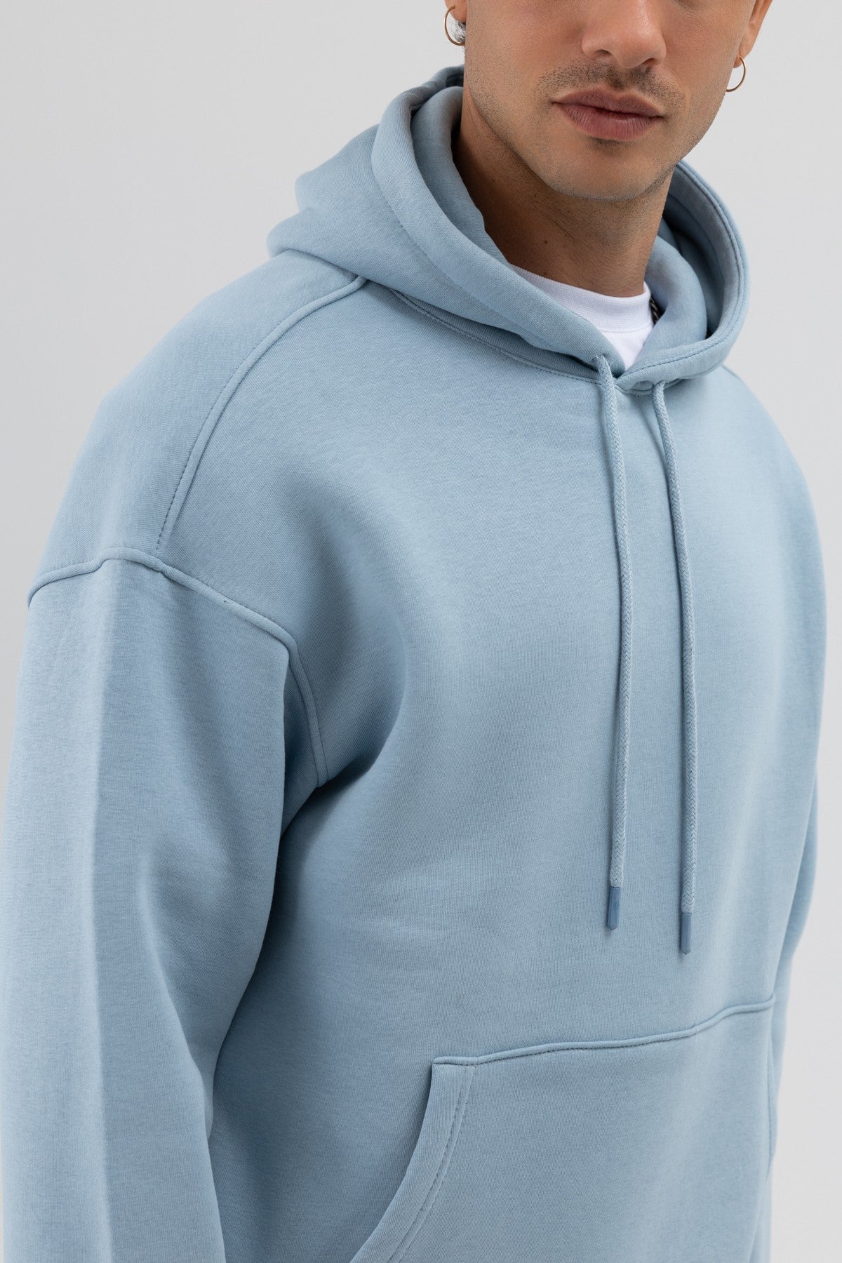 Basic Oversize Kapüşonlu Sweatshirt