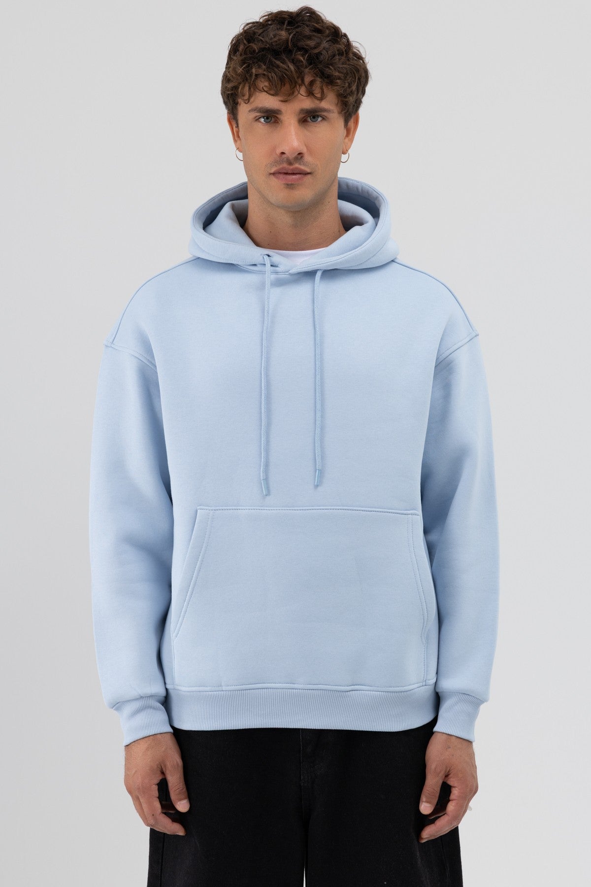 Basic Oversize Kapüşonlu Sweatshirt