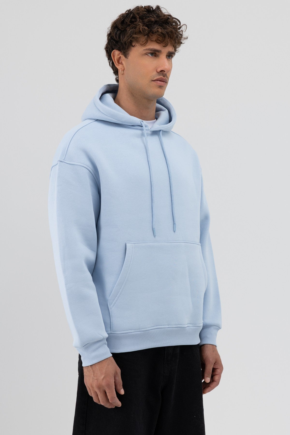 Basic Oversize Kapüşonlu Sweatshirt