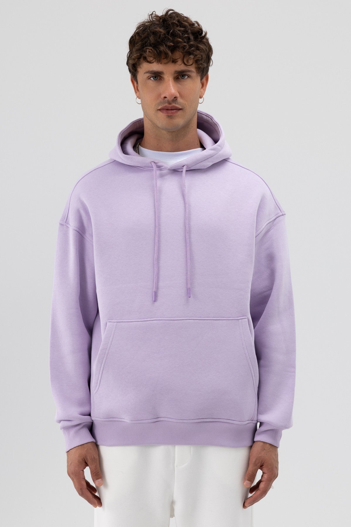 Basic Oversize Kapüşonlu Sweatshirt