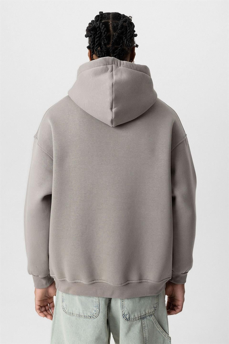 Basic Oversize Kapüşonlu Sweatshirt