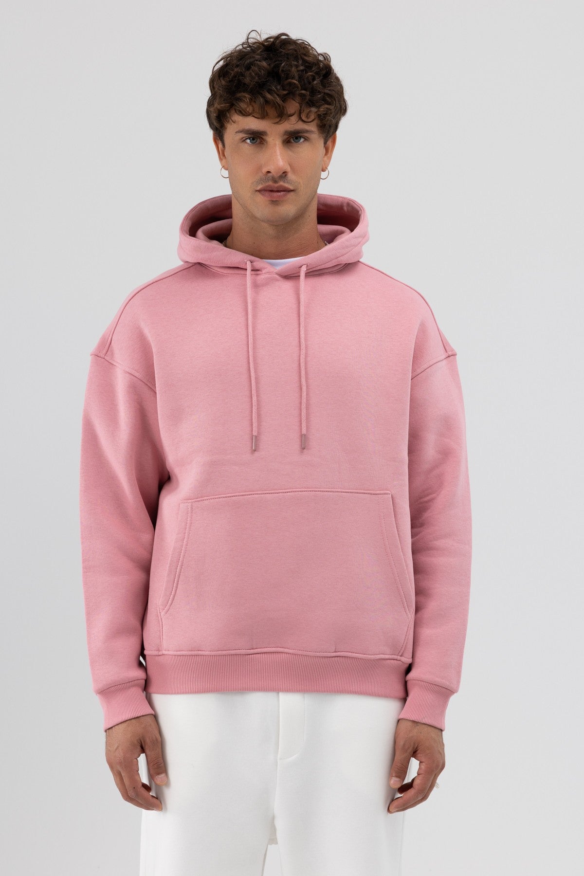 Basic Oversize Kapüşonlu Sweatshirt