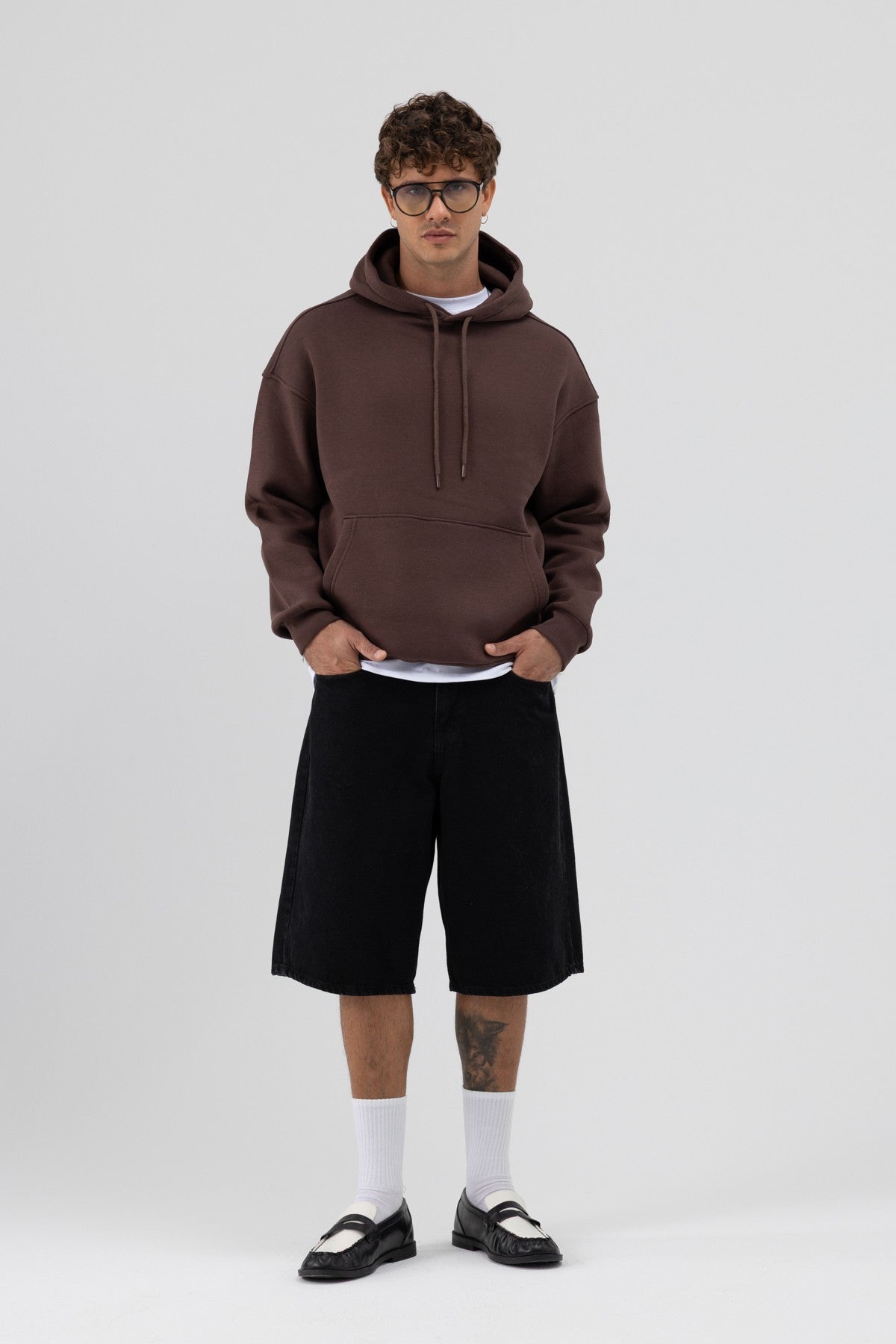 Basic Oversize Kapüşonlu Sweatshirt