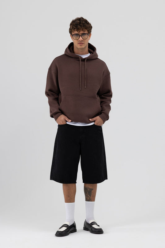 Basic Oversize Kapüşonlu Sweatshirt