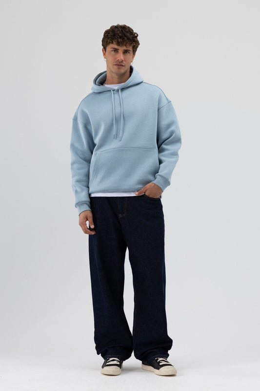 Basic Oversize Kapüşonlu Sweatshirt