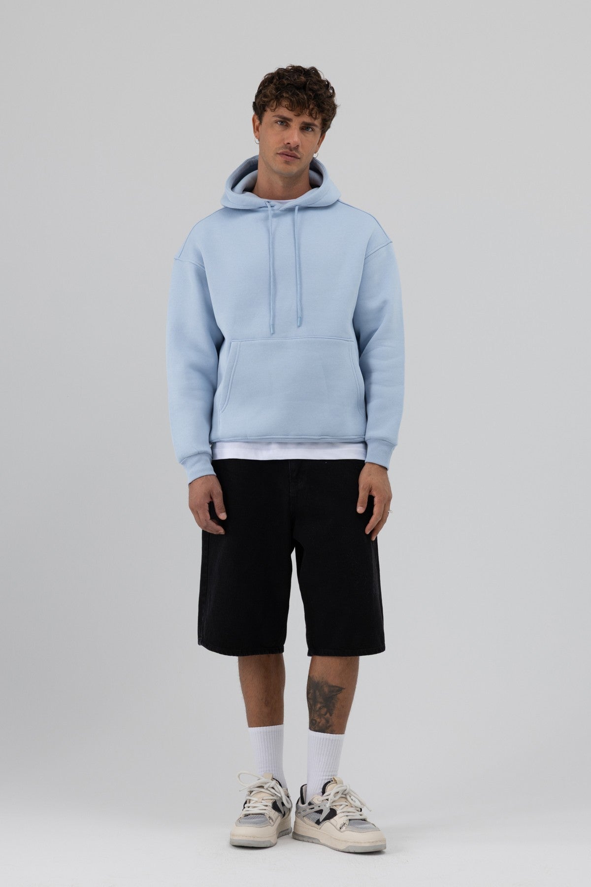 Basic Oversize Kapüşonlu Sweatshirt