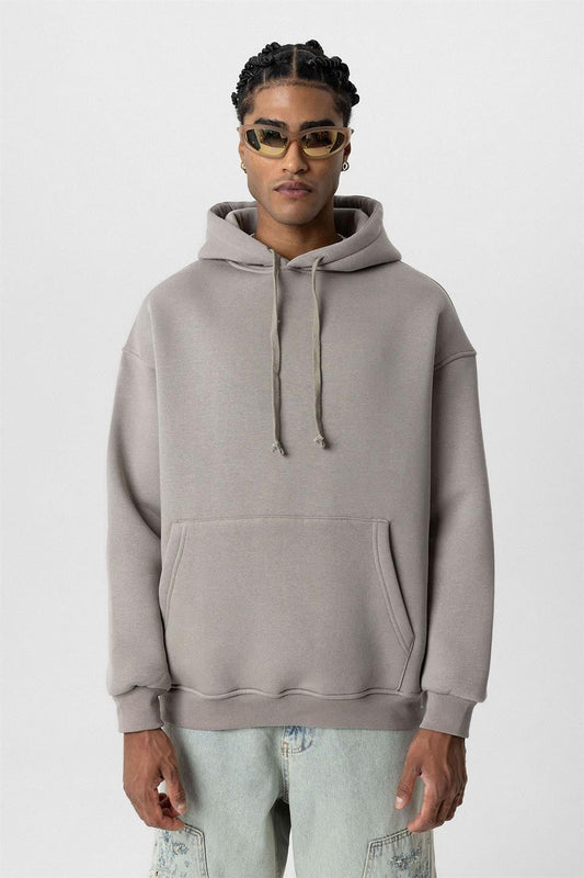 Basic Oversize Kapüşonlu Sweatshirt