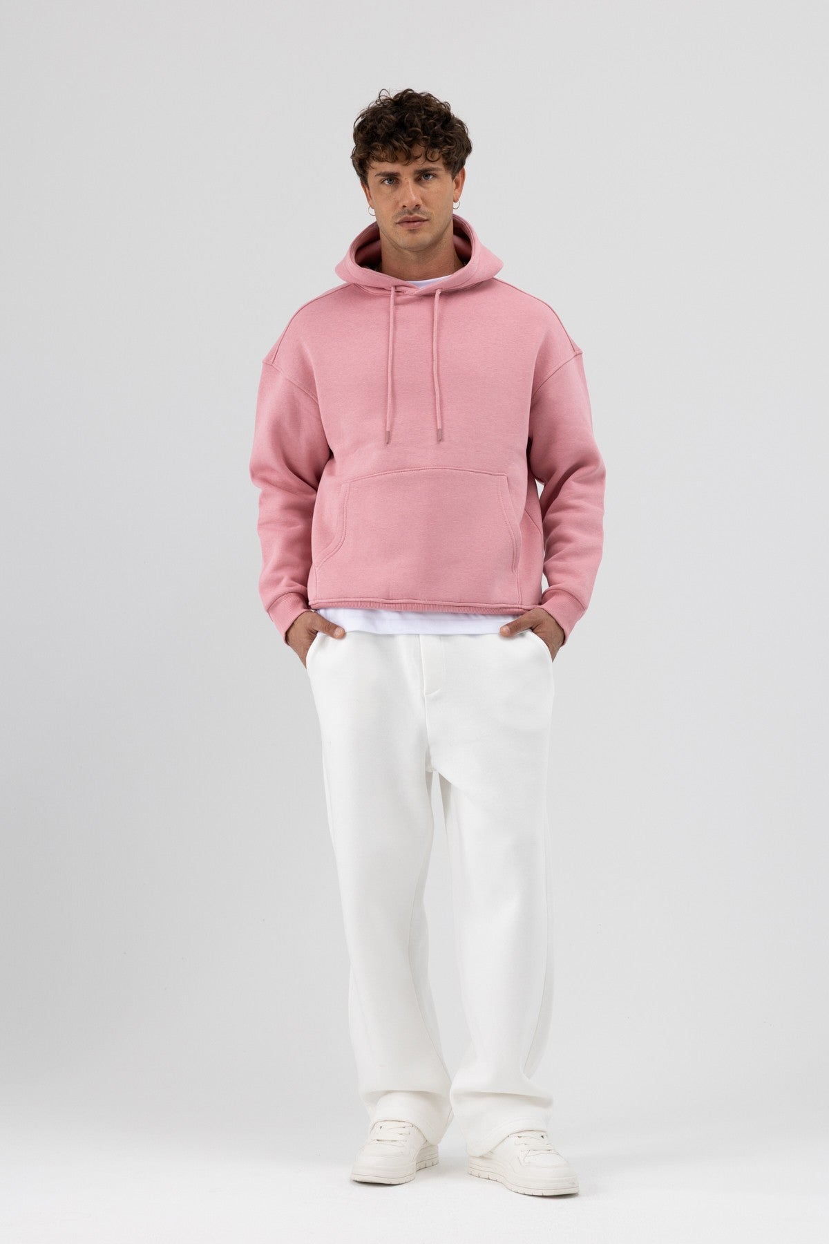 Basic Oversize Kapüşonlu Sweatshirt