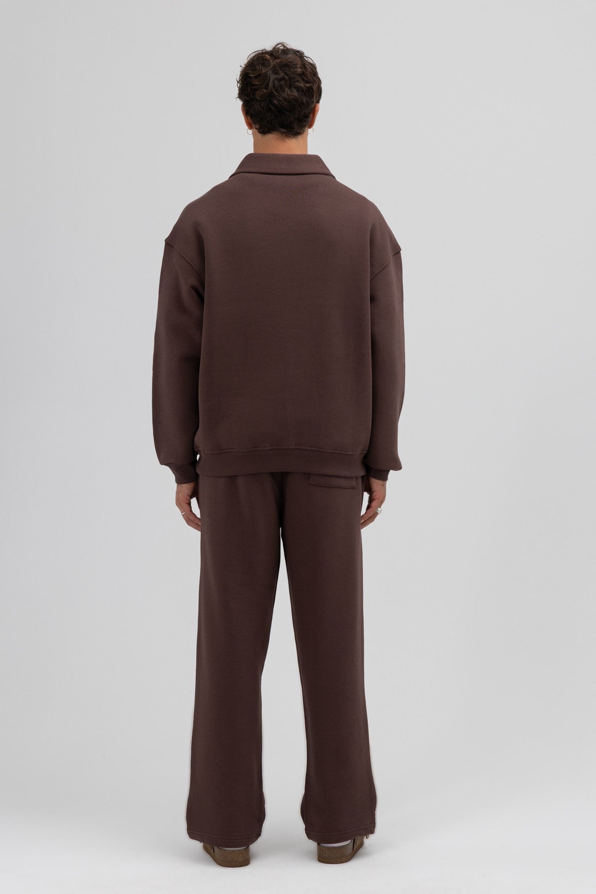 Oversize Fermuarlı Dik Yaka Sweatshirt