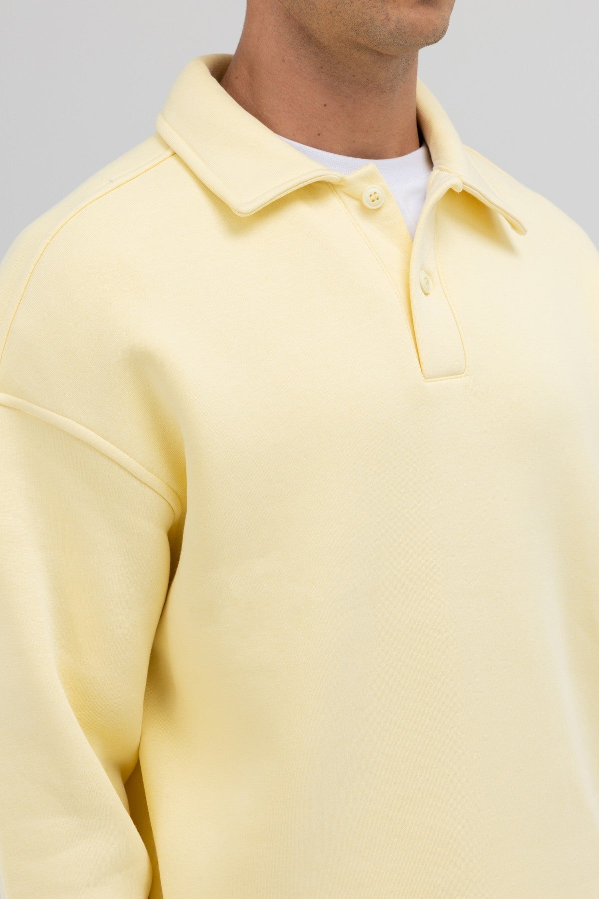 Basic Polo Yaka Sweatshirt