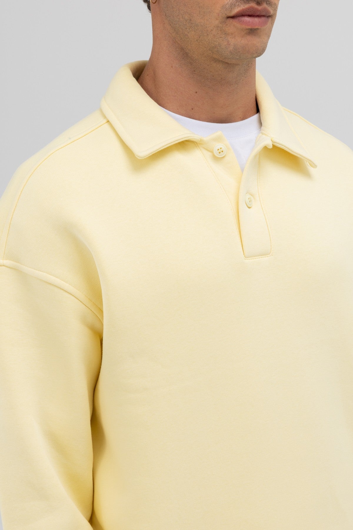 Basic Polo Yaka Sweatshirt