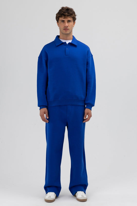 Basic Polo Yaka Sweatshirt