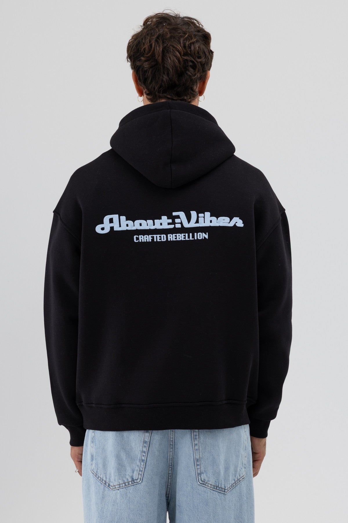 Oversize Kapüşonlu Baskılı Sweatshirt