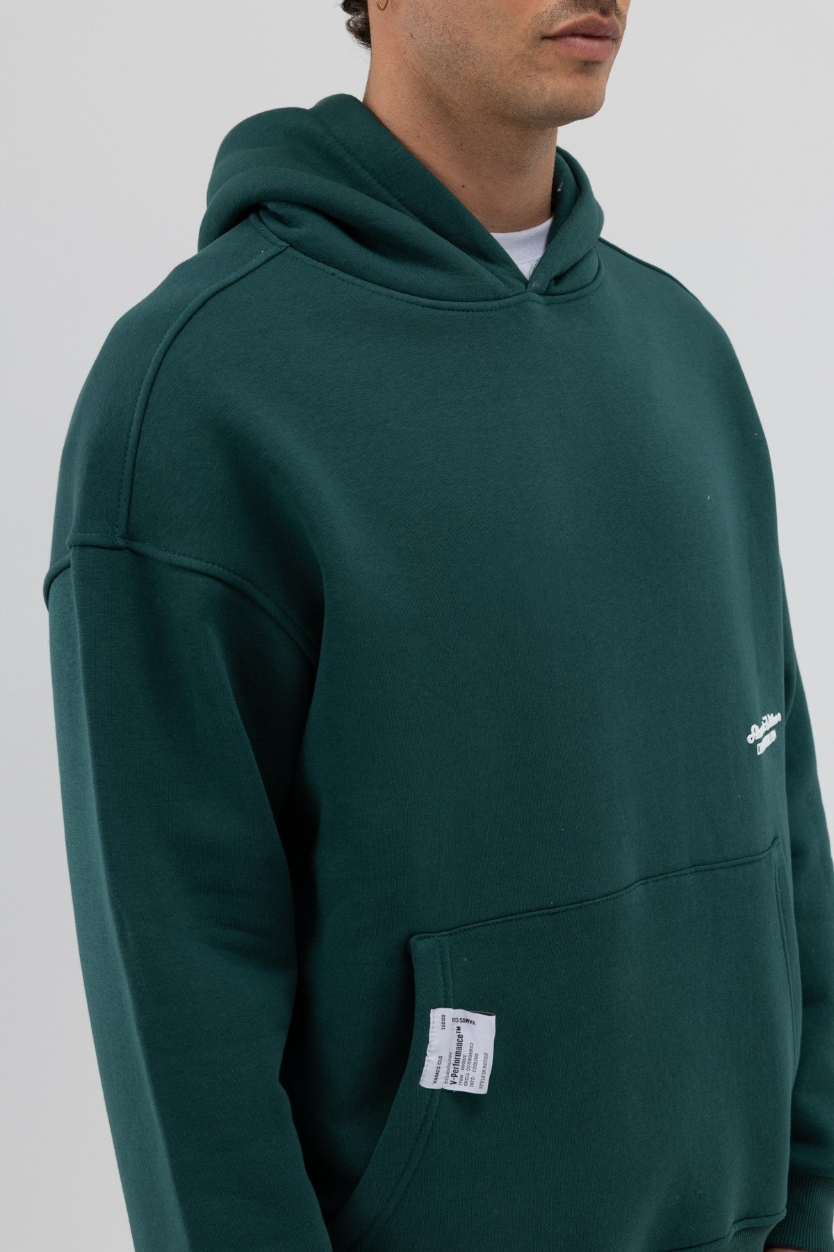 Oversize Kapüşonlu Baskılı Sweatshirt