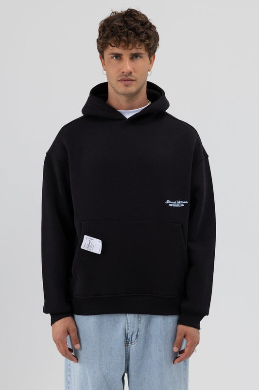 Oversize Kapüşonlu Baskılı Sweatshirt