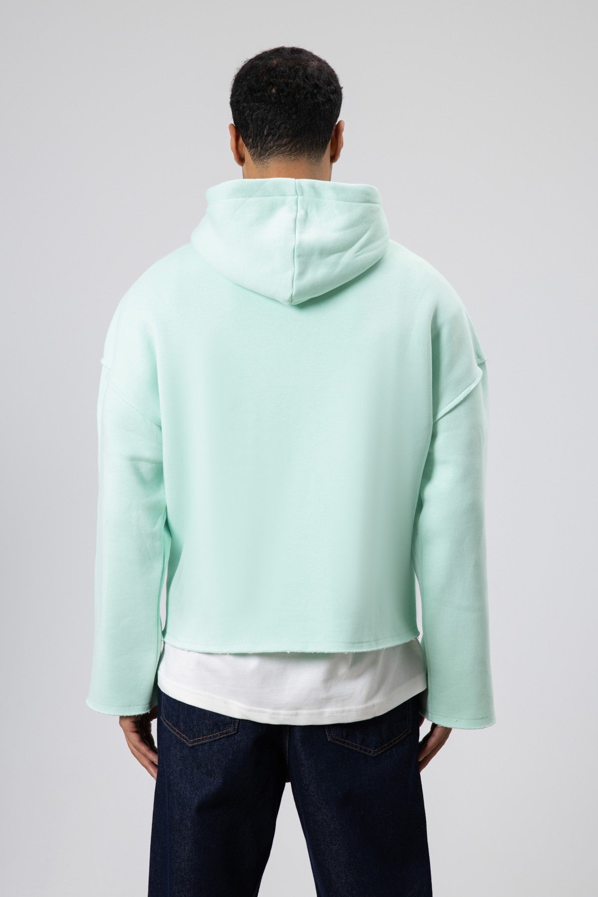 Basic Oversize Dikişsiz Kapüşonlu Sweatshirt