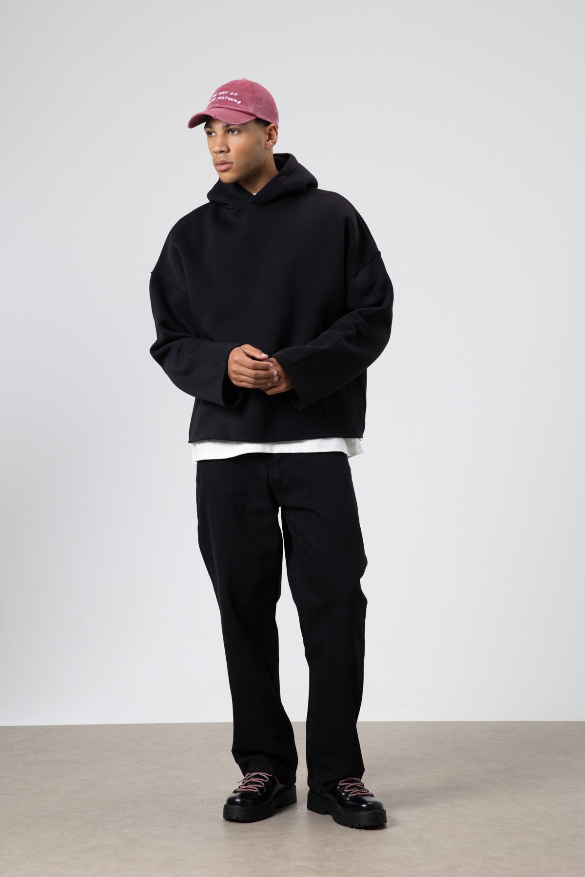 Basic Oversize Dikişsiz Kapüşonlu Sweatshirt