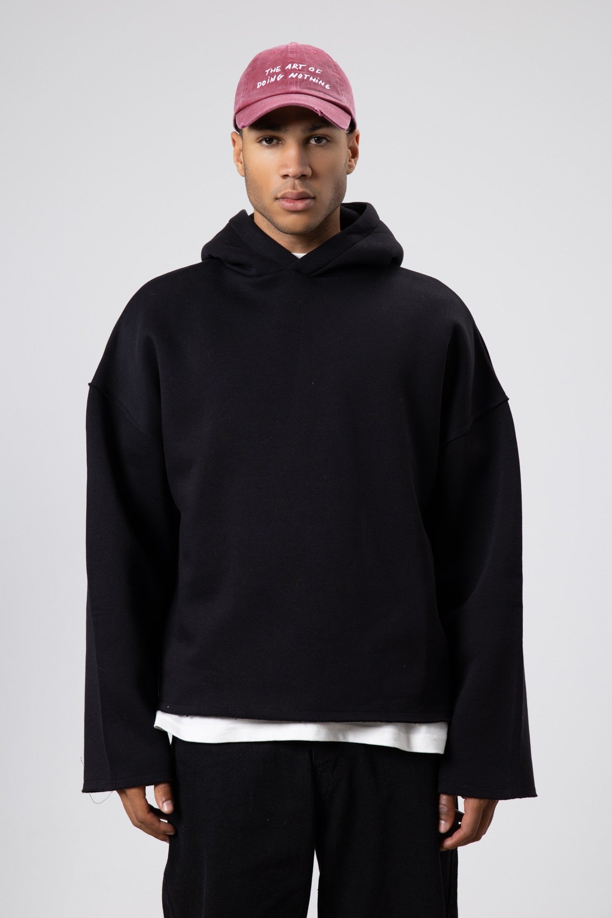 Basic Oversize Dikişsiz Kapüşonlu Sweatshirt