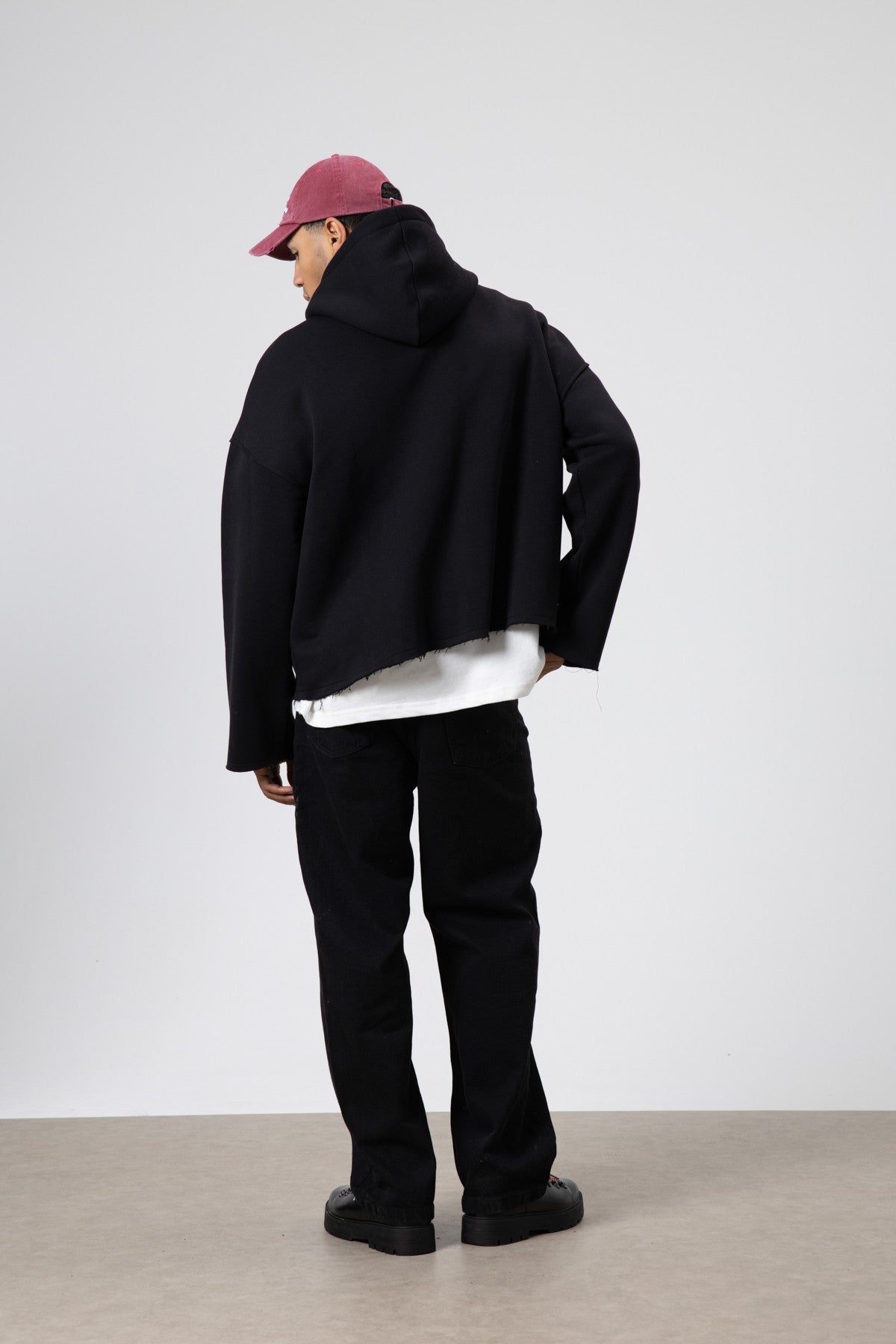 Basic Oversize Dikişsiz Kapüşonlu Sweatshirt