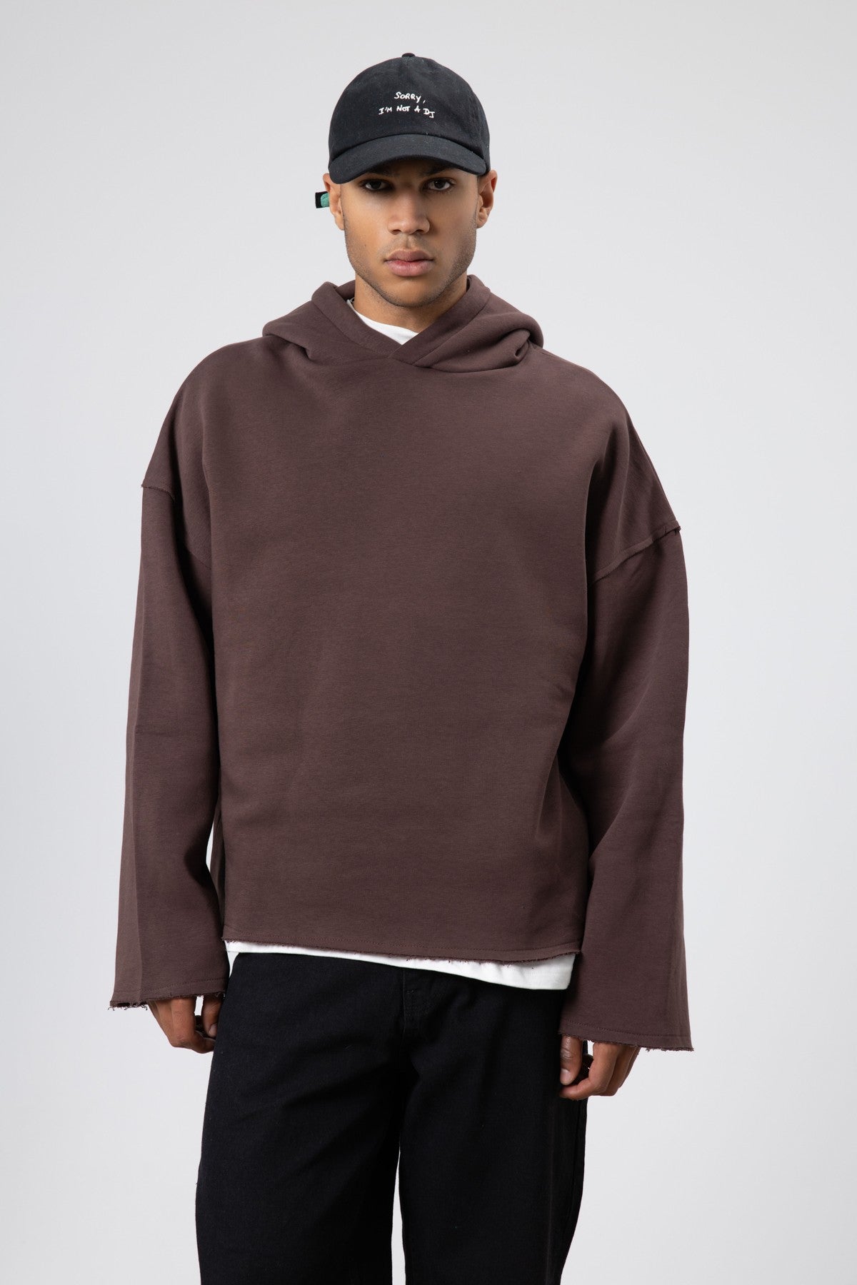 Basic Oversize Dikişsiz Kapüşonlu Sweatshirt