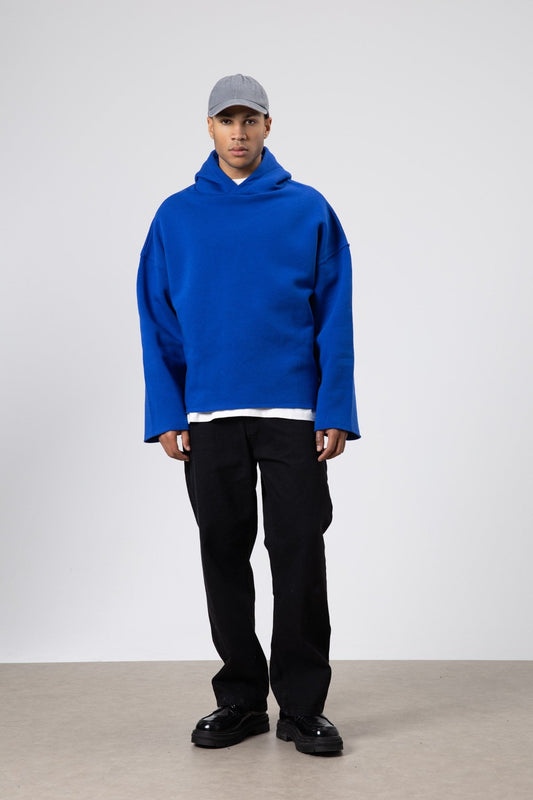 Basic Oversize Dikişsiz Kapüşonlu Sweatshirt