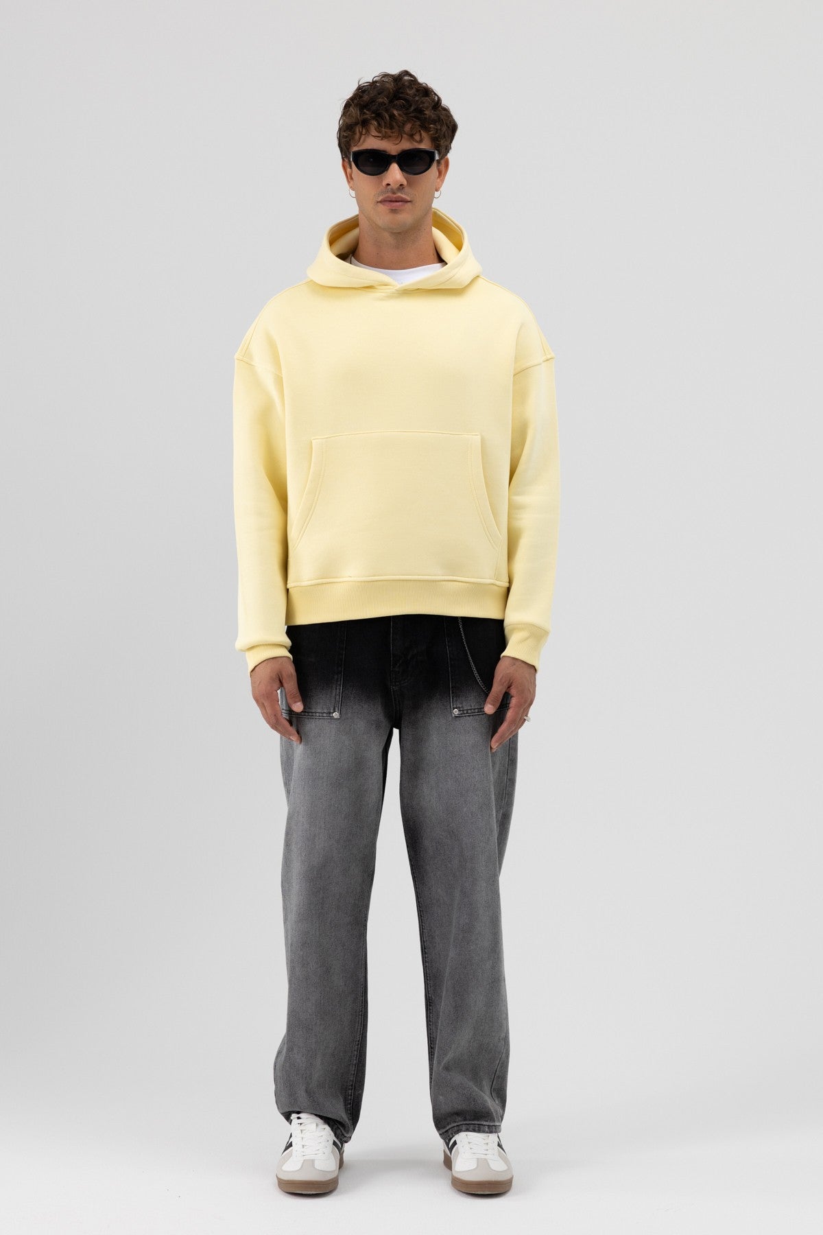 Basic Kapüşonlu Boxy Fit Sweatshirt