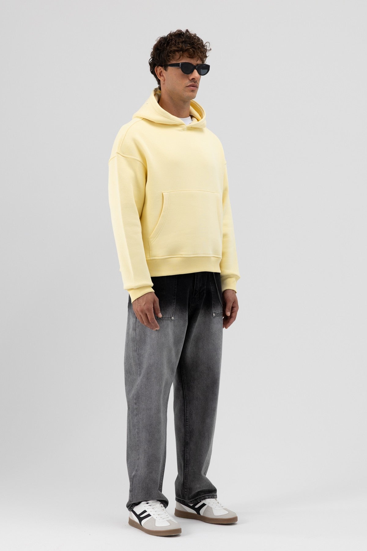 Basic Kapüşonlu Boxy Fit Sweatshirt