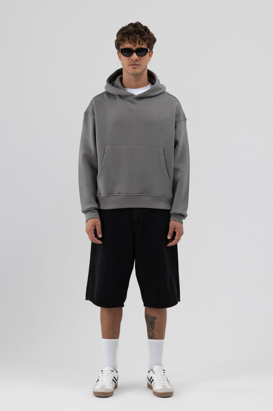 Basic Kapüşonlu Boxy Fit Sweatshirt