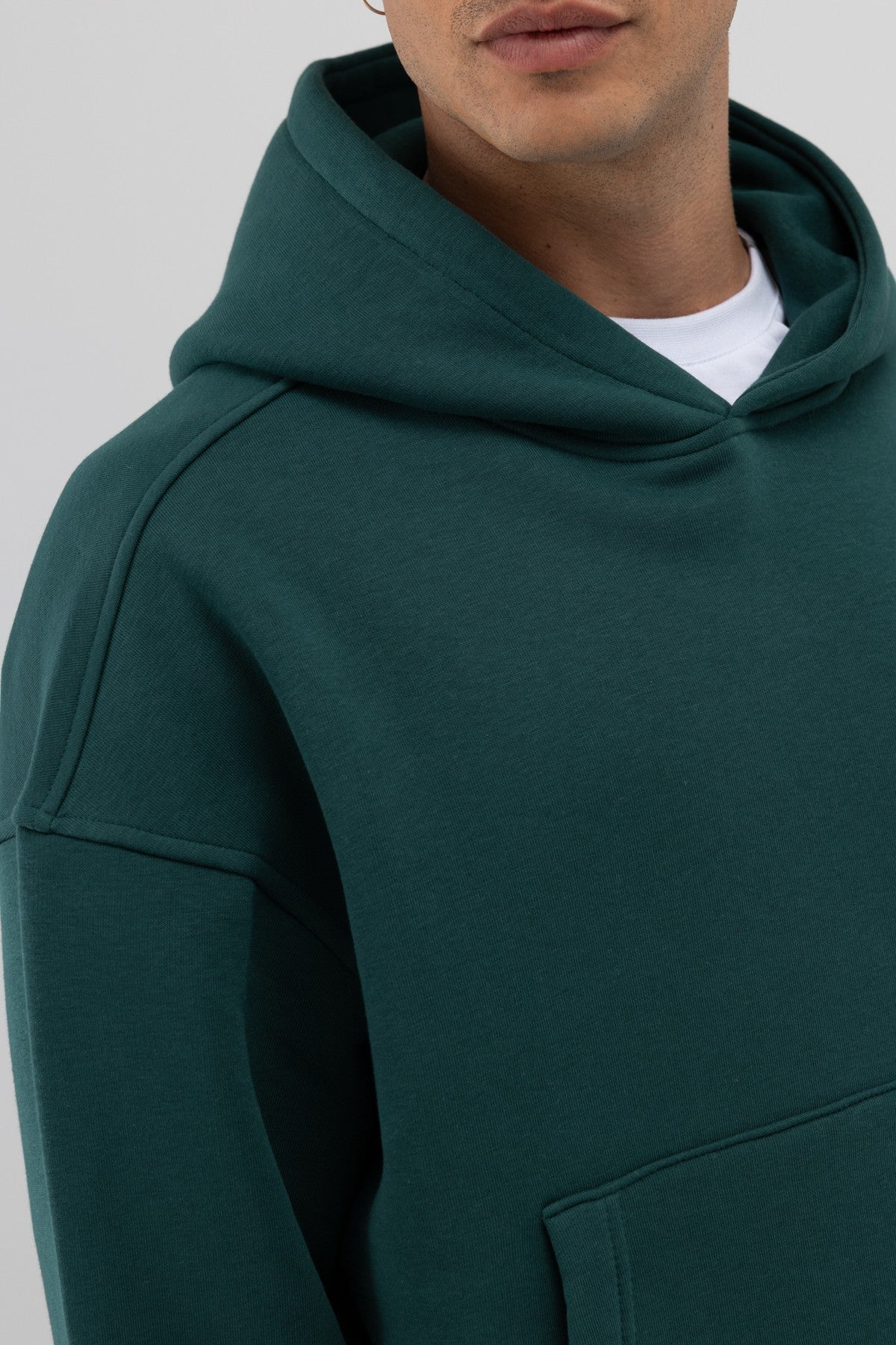 Basic Kapüşonlu Boxy Fit Sweatshirt