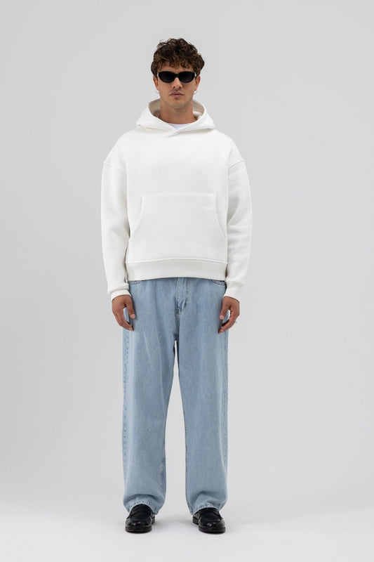 Basic Kapüşonlu Boxy Fit Sweatshirt