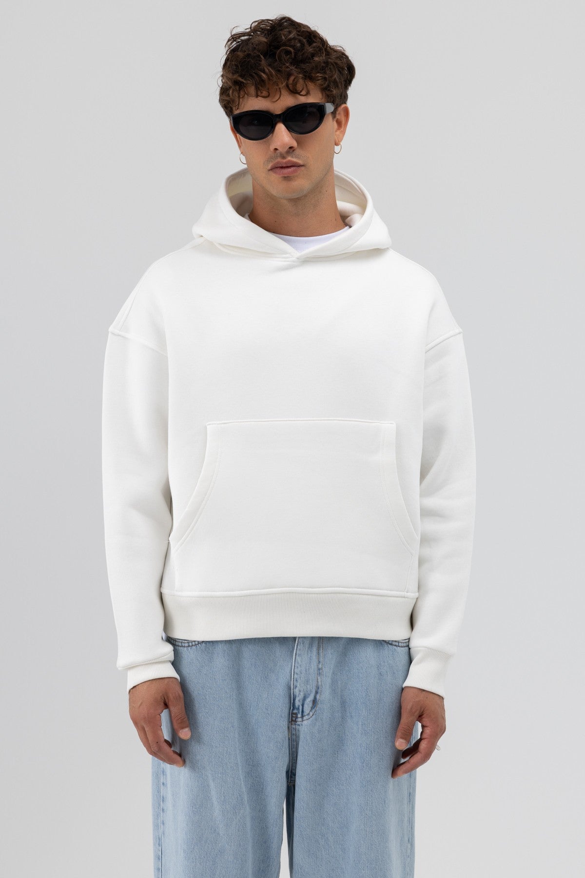 Basic Kapüşonlu Boxy Fit Sweatshirt