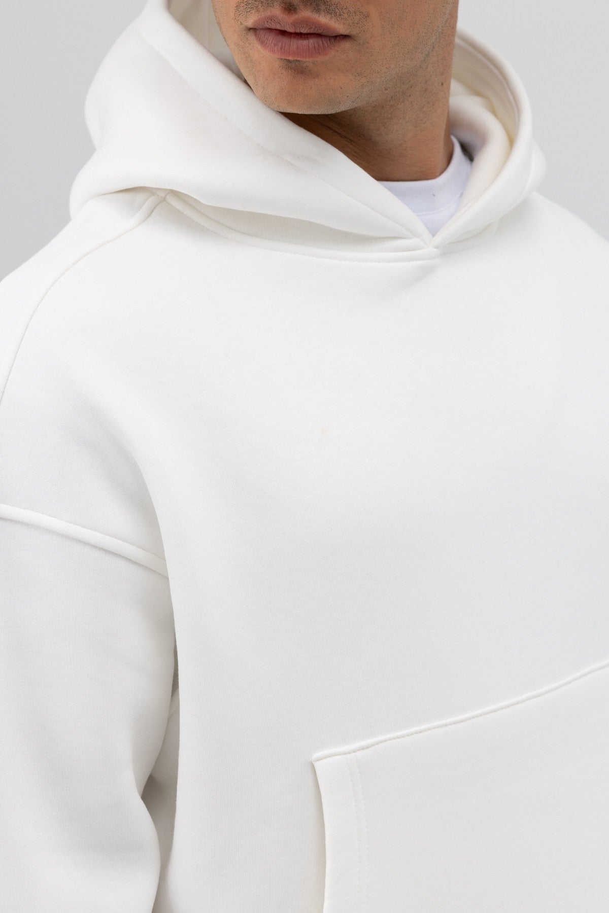 Basic Kapüşonlu Boxy Fit Sweatshirt