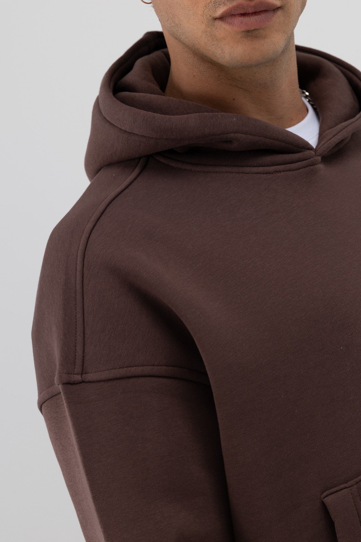 Basic Kapüşonlu Boxy Fit Sweatshirt