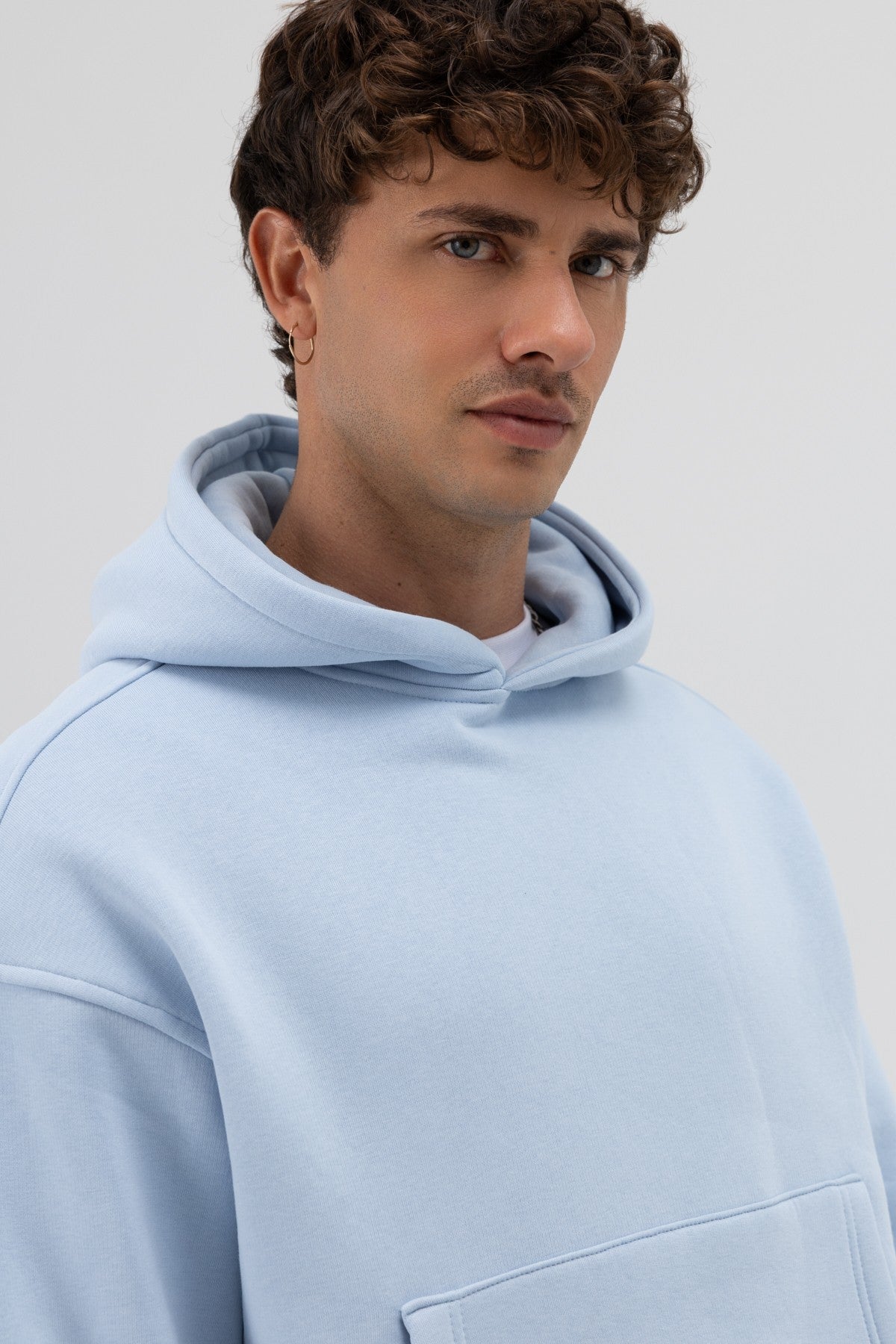 Basic Kapüşonlu Boxy Fit Sweatshirt