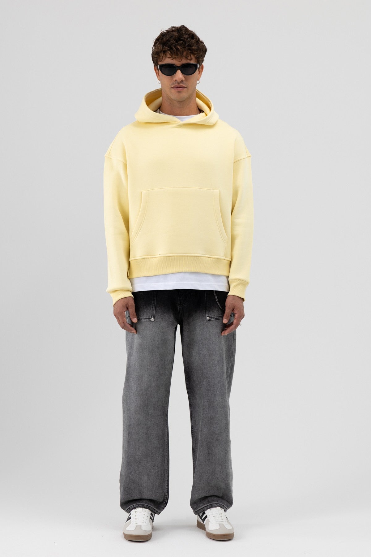Basic Kapüşonlu Boxy Fit Sweatshirt