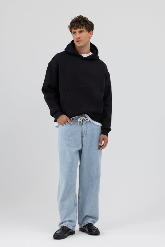 Basic Kapüşonlu Boxy Fit Sweatshirt