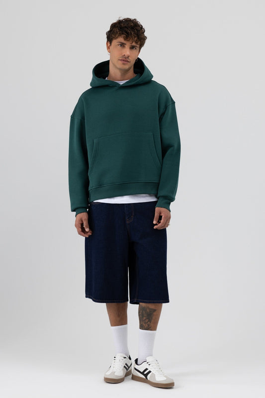 Basic Kapüşonlu Boxy Fit Sweatshirt