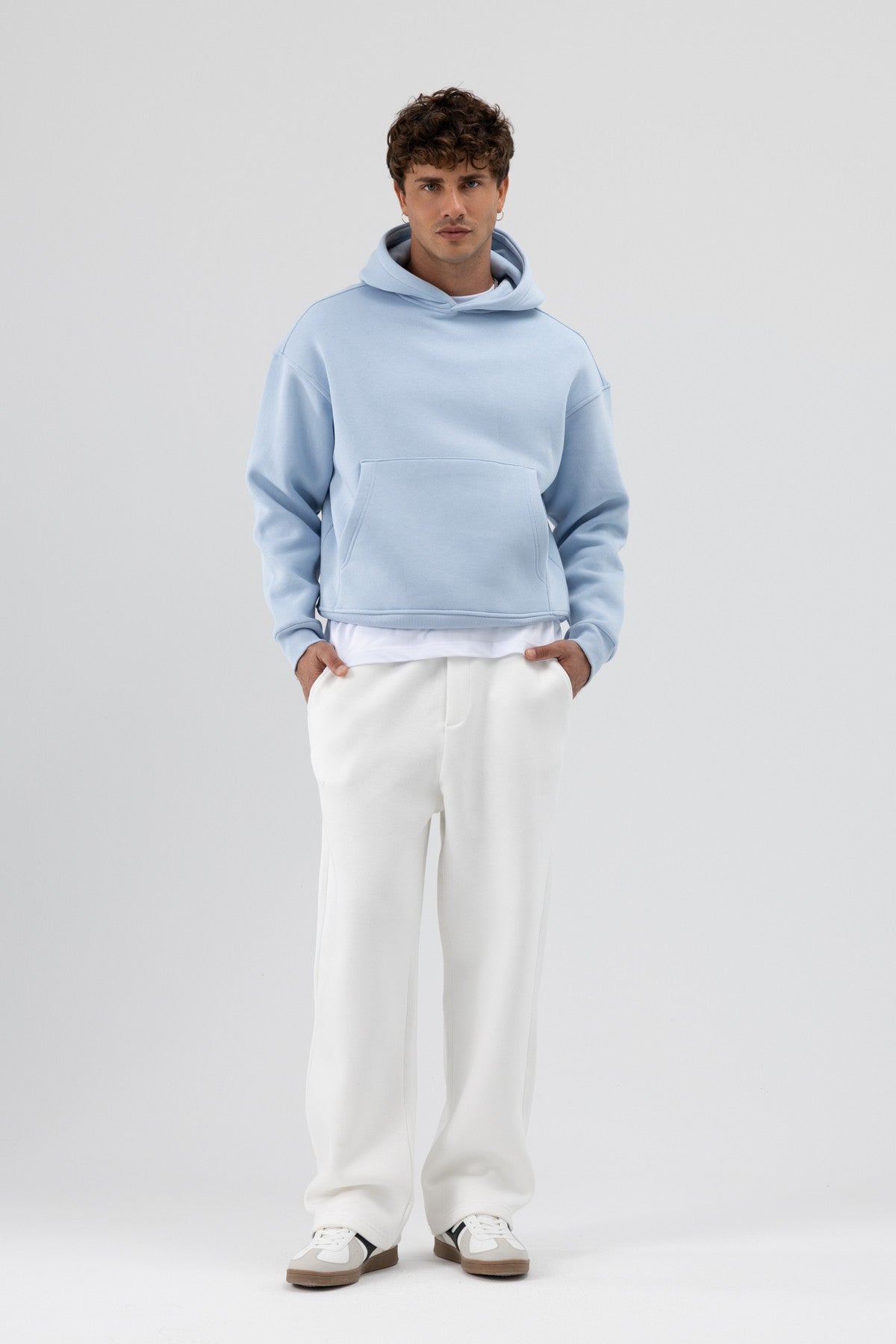 Basic Kapüşonlu Boxy Fit Sweatshirt