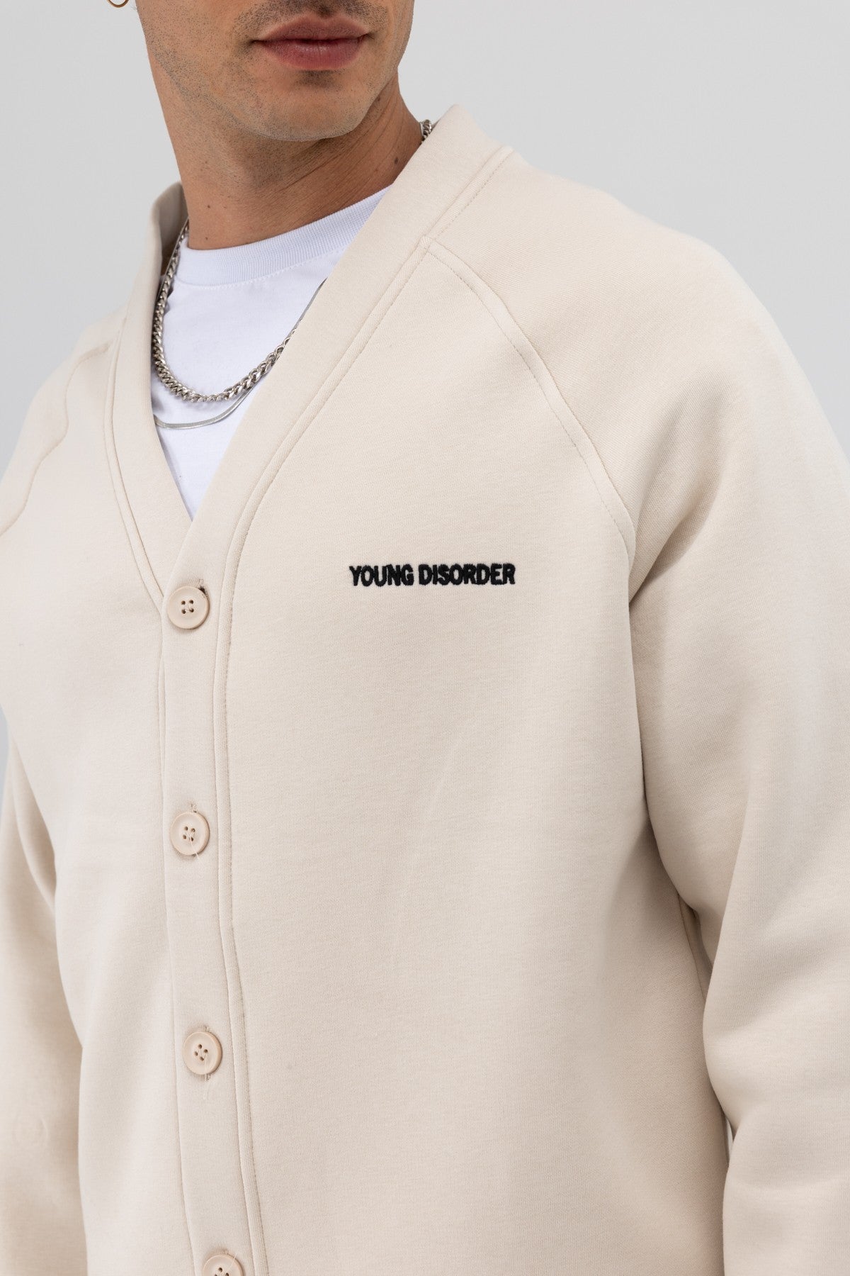 Oversize Düğmeli Sweatshirt